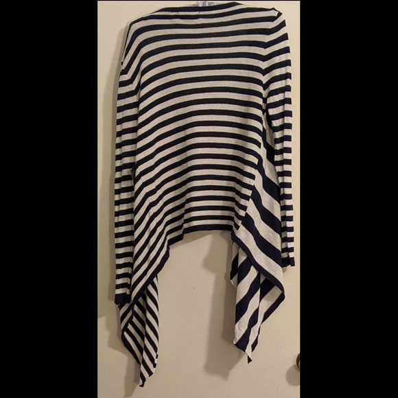 JW Style Striped Open Front Cardigan Size S - Picture 2 of 3